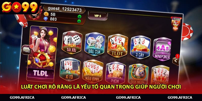 Luật chơi rõ ràng là yếu tố quan trọng giúp người chơi